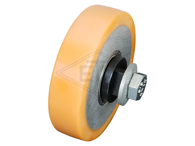Rol VAL ø 100/20 x 25 mm VU 93°, aluminium kern incl. as en bevestiging materiaal FK1 Al zijdelings rol