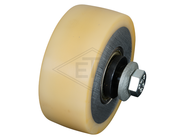 Rol VAL ø 100/20 x 40 mm VU 93°, incl. as en bevestiging materiaal FK3 Al zijdelings rol