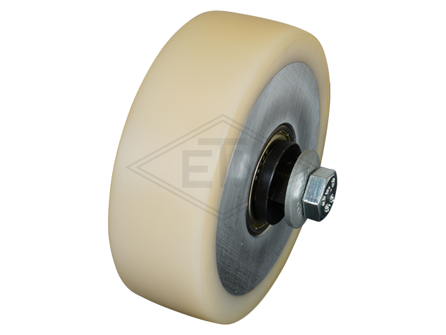 Rol VAL ø 125/20 x 40 mm VU 93°, aluminium kern incl. as en bevestiging materiaal FK5 zijdelings rol