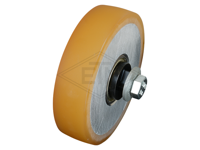 Rol VAL ø 125/20 x 30 mm VU 80°, aluminium kern (no rust on kern), incl. as en bevestiging materiaal FK4 Al -S (soft) zijdelings rol