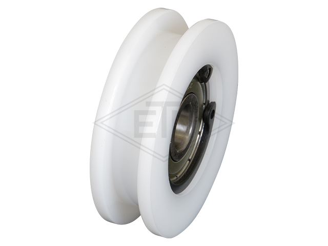 Deurrol POM ø 50/40/10 x 14,5 mm, vierkant groef 8,3 mm