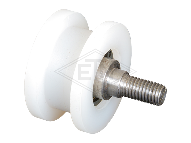 Deurrol PA6 ø 40/30/M8 x 22/12,5 mm, as excentrisch M8 buiten schroefdraad