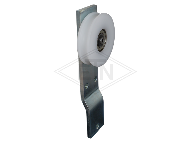 Deurrol PA6 ø 68/60/10 x 17/10 mm, as met houder verzinkt 3 x threat M8