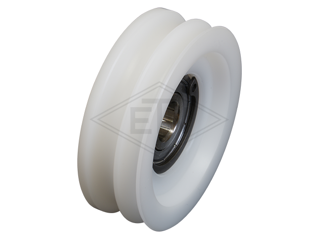 Deurrol POM ø 65/55/12 x 21 mm, met rond groef (art. 456242-S)