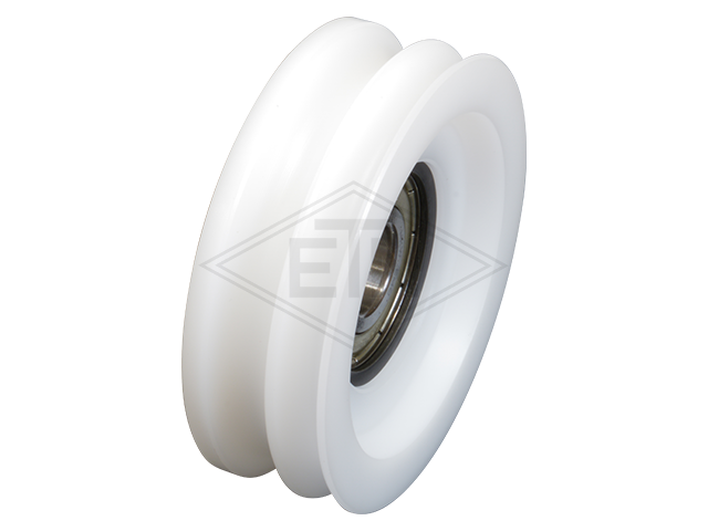 Deurrol POM ø 65/55/12 x 21 mm, met rond groef (art. 456242)