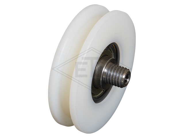 Deurrol PA6 ø 60/50/M10 x 14,5 mm, as excentrisch M10 buiten schroefdraad