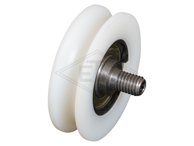 Deurrol POM ø 50/40/M8 x 13,5 mm, as centrisch M8 buiten schroefdraad