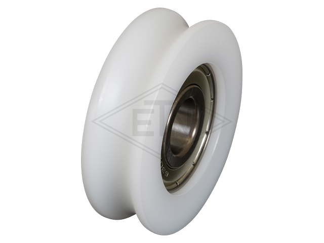 Deurrol POM, ø 68/60/17 x 20 mm, borgring