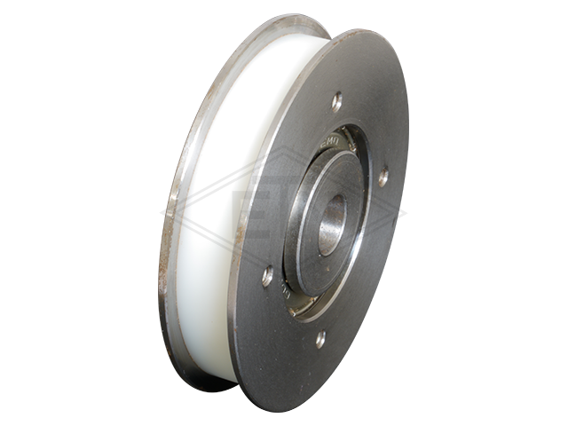 Deurrol PA6G ø 82,5/74,5/12,8 x 17,5/13,5 mm, zijdelings staal control, 2 x bush -ø 12,8 mm