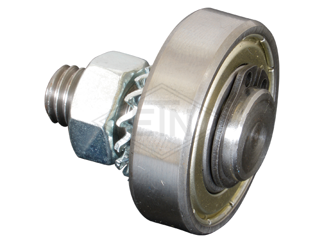 Tegenrol ø 28/16/M8 x 28 mm, met as moer en veerring