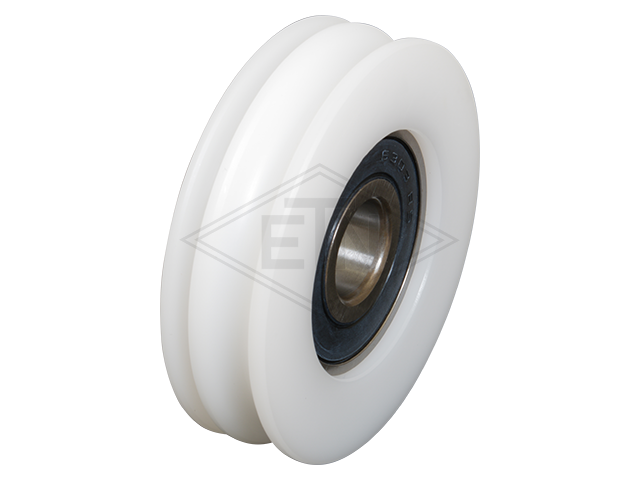 Deurrol PA6G ø 75/65/17 x 20 mm, met rond groef