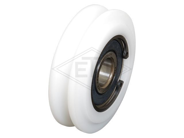 Deurrol PA6G ø 75/65/17 x 20 mm, met rond groef
