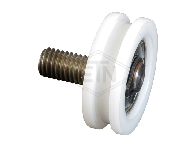 Rol voor retractable skate PA6G ø 30,5/26,5/8 x 10 mm, excentric M8