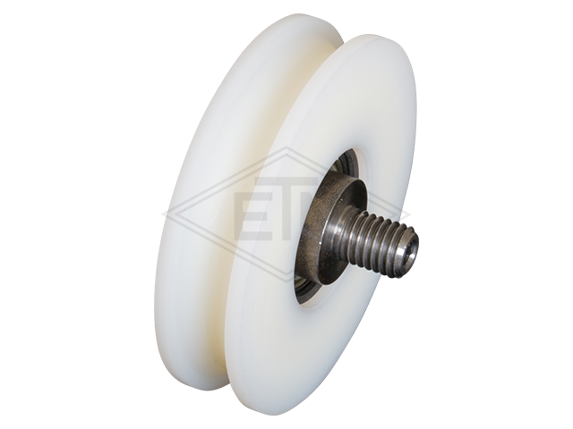 Deurrol PA6G ø 70/60/M10 x 16,5/10,7 mm, as centrisch M10 buiten schroefdraad
