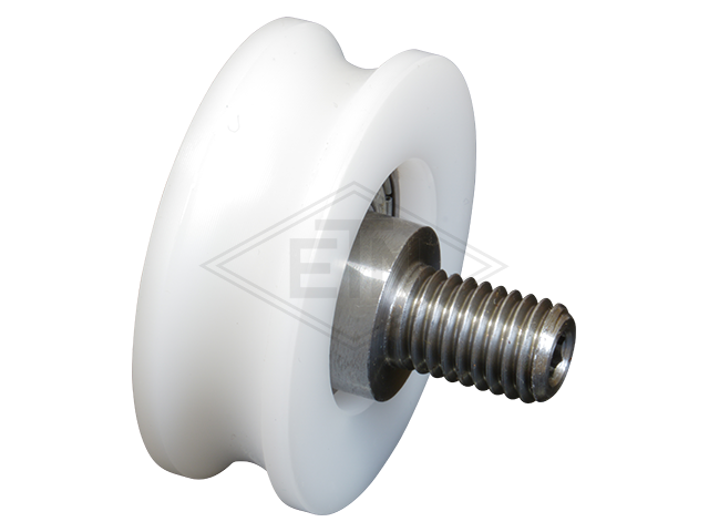 Deurrol PA6 ø 44/38/M10 x 15,5 mm, as excentrisch M10 buiten schroefdraad