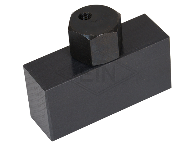 Deurrol PA6 ø 44/37/M10 x 15,5 mm, as centrisch M10 buiten schroefdraad