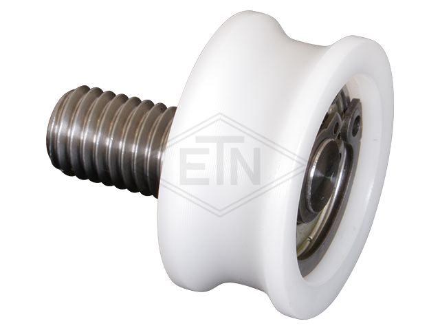 Tegenrol PA6 ø 30/26/M10 x 14 mm, as excentric M10 buiten schroefdraad