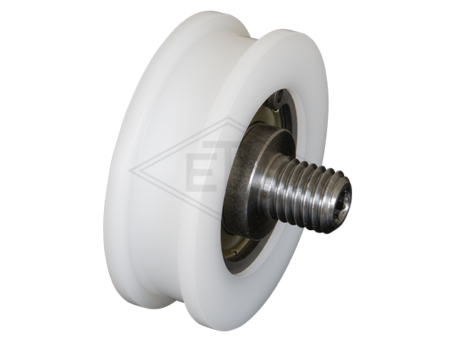 Deurrol POM ø 56/50 x 18 mm, as M12 buiten schroefdraad fitting voor Fermator PFR-05