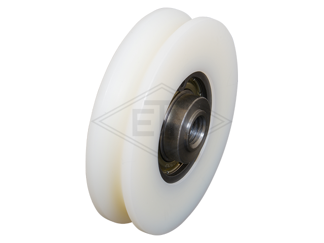 Deurrol PA6 ø 68/60/M10 x 15 mm, as centrisch M10 binnen schroefdraad