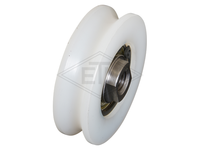 Deurrol PA6G ø 56/49,5/M10 x 16 mm, As centrisch M10 binnen schroefdraad