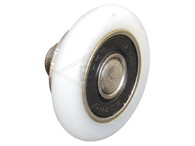 Tegenrol PA6 ø 27 x 6 mm, M8 buiten schroefdraad