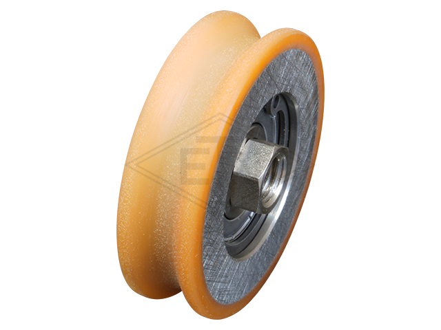 Deurrol VSL ø 56/48,5/M10 x 16 mm VU 93°/ staal kern as centrisch M10 binnen schroefdraad