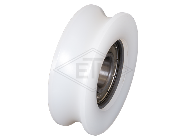 Deurrol PETP ø 60/52/15 x 19 mm, rond moer R 8,5 mm
