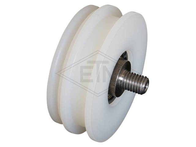 Deurrol PA6 ø 70/60/M10 x 26/10,2 mm, as M10 centrisch buiten schroefdraad
