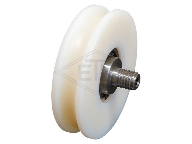 Deurrol PA6G ø 69/60/M10 x 17 mm, as centrisch M10 buiten schroefdraad