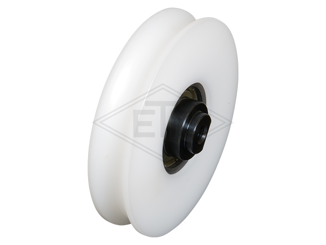 Deurrol POM ø 76/69/M6 x 15 mm, as centrisch M6 binnen schroefdraad voor Liftcomp-roller LT013