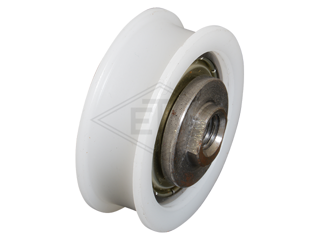 Rol POM ø 41/36/M8 x 14/11 mm, as excentric M8 binnen schroefdraad