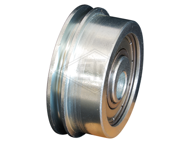 Rol staal verzinkt ø 42/38/8,4 x 17,5 mm, met excentrisch as hole ø 8,4 mm