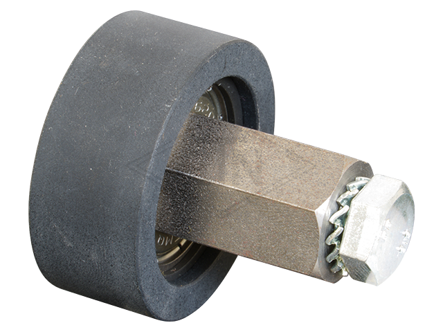 Carrier rol ø 40/10 x 17 mm, snap ring as centrisch M8 binnen schroefdraad lock ring zeskant bouten M8 x 10 mm