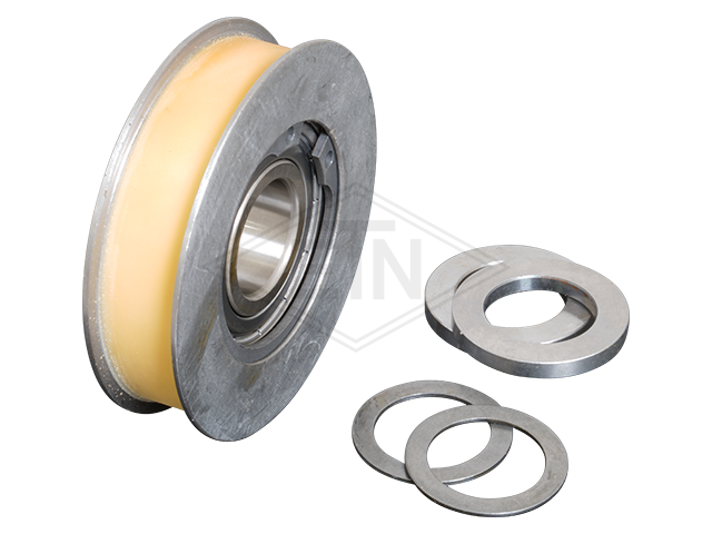 Deurrol VSL ø 70/63,5/20 x 17,5 mm, steel-core, VU® 96°, adjusting ringen