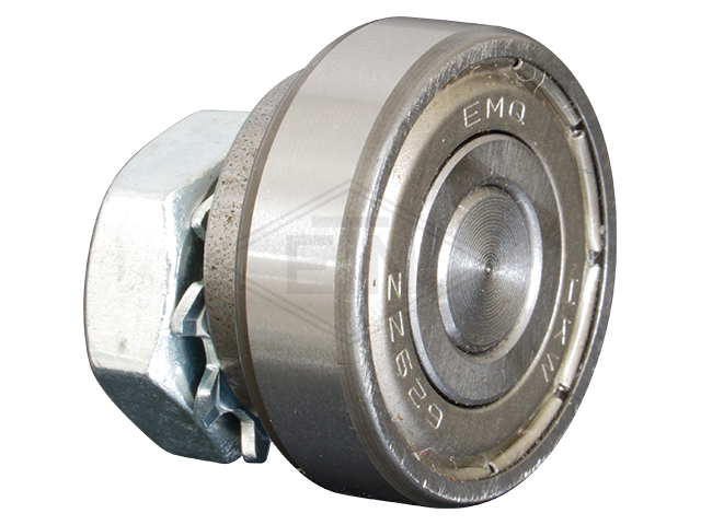 Tegenrol ø 26/M10 x 21,7/8 mm, met excentric as M10 buiten schroefdraad tooth ring en moer M10 flat