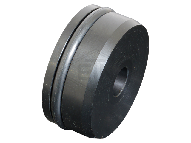 Staafrol ø 43/10,2 x 18 mm, PA6 zwart met O-ring
