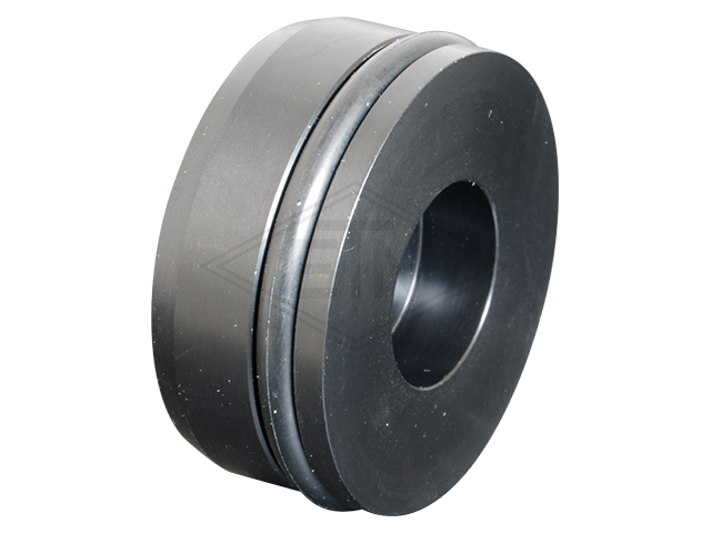 Staafrol ø 43/10,2 x 18 mm, PA6 zwart met O-ring