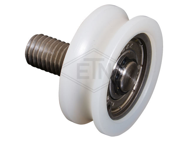 Tegenrol PA6 ø 35/30/M10 ø x 13 mm, excenter as M10 buiten schroefdraad