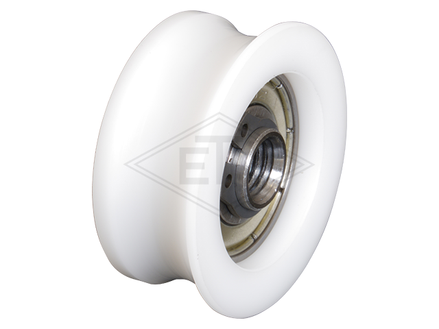 Tegenrol POM ø 36/33/30/M8 x 15 mm, centrisch as M8 binnen schroefdraad