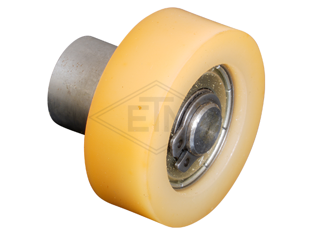 Deurrol ø 30/8 x 11 mm incl. as ø 14 mm, snap ring (rol voor as deur lever)
