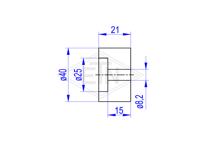 Rol PA6 ø40/25/8.2 x 21/15 mm