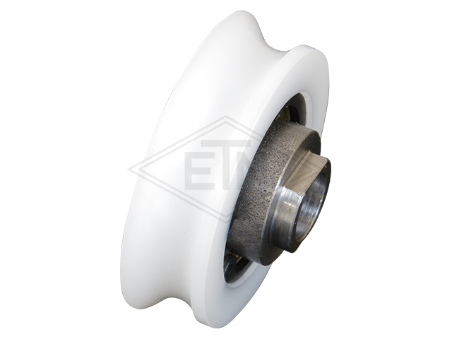 Tegenrol PA6G ø 44/41/37/M8 x 12 mm, met rond moer as centrical M8 binnen schroefdraad