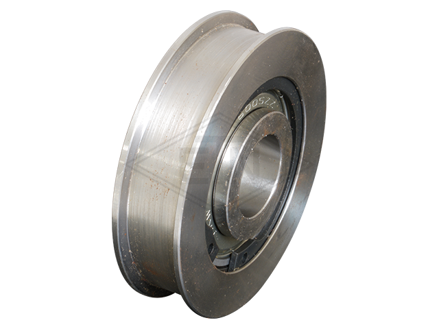 Deurrol staal ø 70/63,5/20 x 17,5/14 mm, met 2 bushes, clamping lenght 19,4 mm