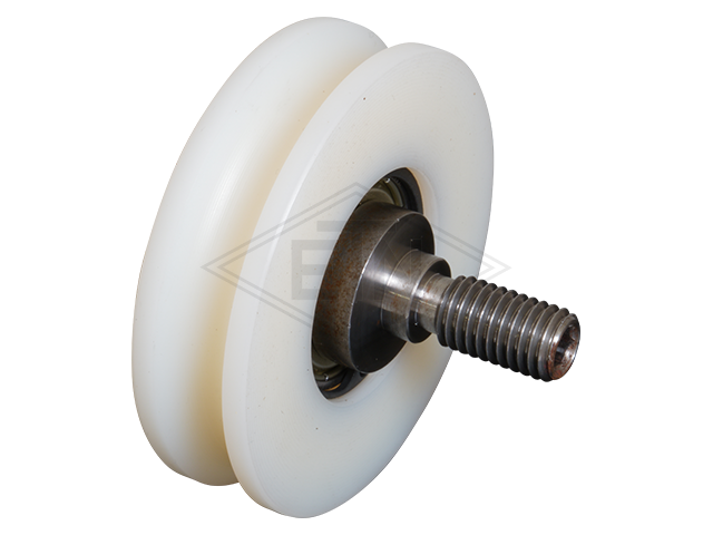 Deurrol PA6G ø 63,5/54/12/M10 x 17 mm, as excentrisch M10 buiten schroefdraad