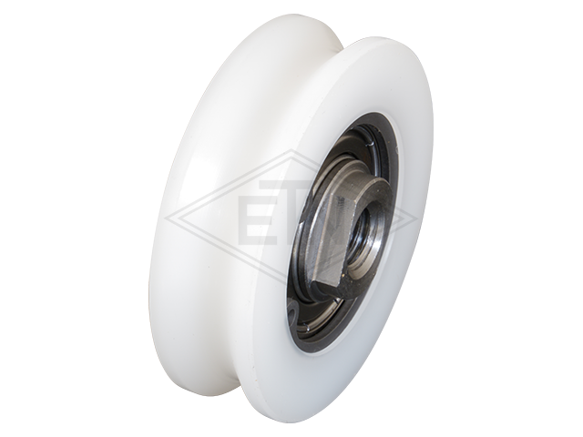 Deurrol PA 12 G ø 56/48,5/M10 x 16 mm, centrisch as M10 binnen schroefdraad voor high loads