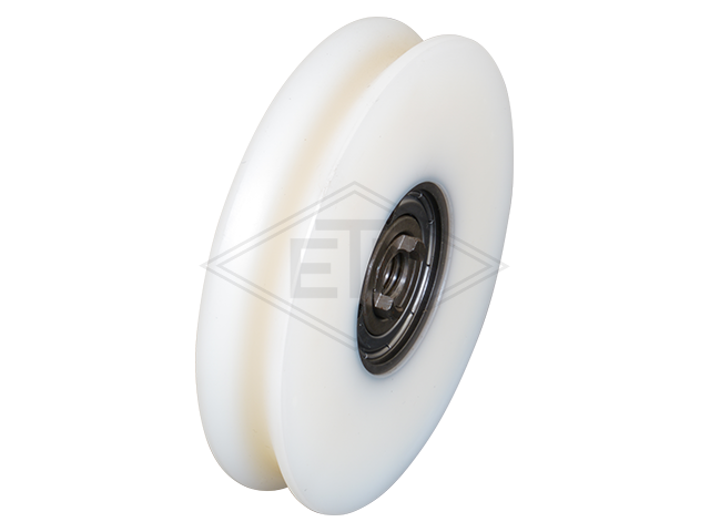 Deurrol PA6G ø 86/77/M10 x 16 mm, centrisch as M10 binnen schroefdraad