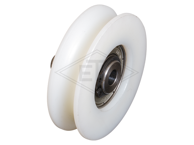 Tegenrol PA6G ø 56/44/M10 x 15 mm, snap ring met excentrisch as M10 buiten schroefdraad