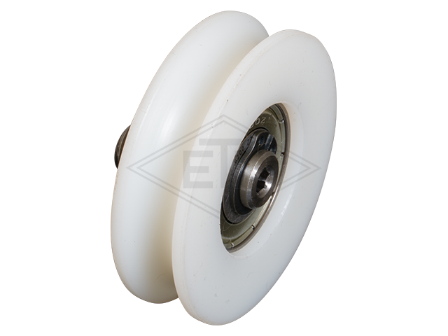 Deurrol PA6G ø 50/40/M8 x 13,5 mm, as centrisch M8 buiten schroefdraad