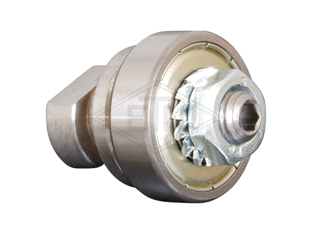 Gegenrolle ø 26/17 x 11,6/M8 x 34 mm, zentrische Achse mit Kugellager 629 ZZ, Unterlegscheibe ø 22/9,1 x 5 mm