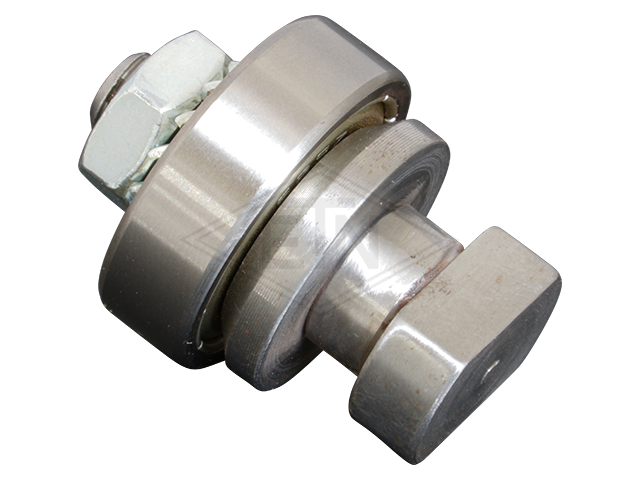 Gegenrolle ø 26/17 x 11,6/M8 x 34 mm, zentrische Achse mit Kugellager 629 ZZ, Unterlegscheibe ø 22/9,1 x 5 mm